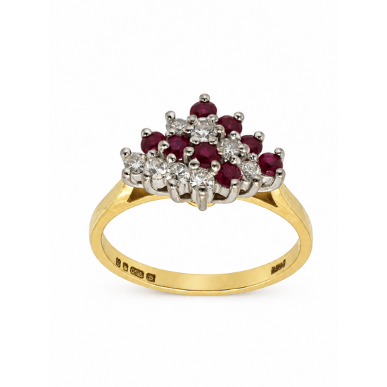 Pre Owned 18ct Ruby and Diamond Ring ZC40